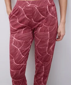 Pantalon pyjama motif bordeaux