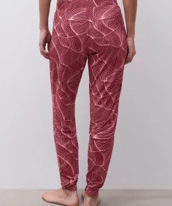 Pantalon pyjama motif bordeaux