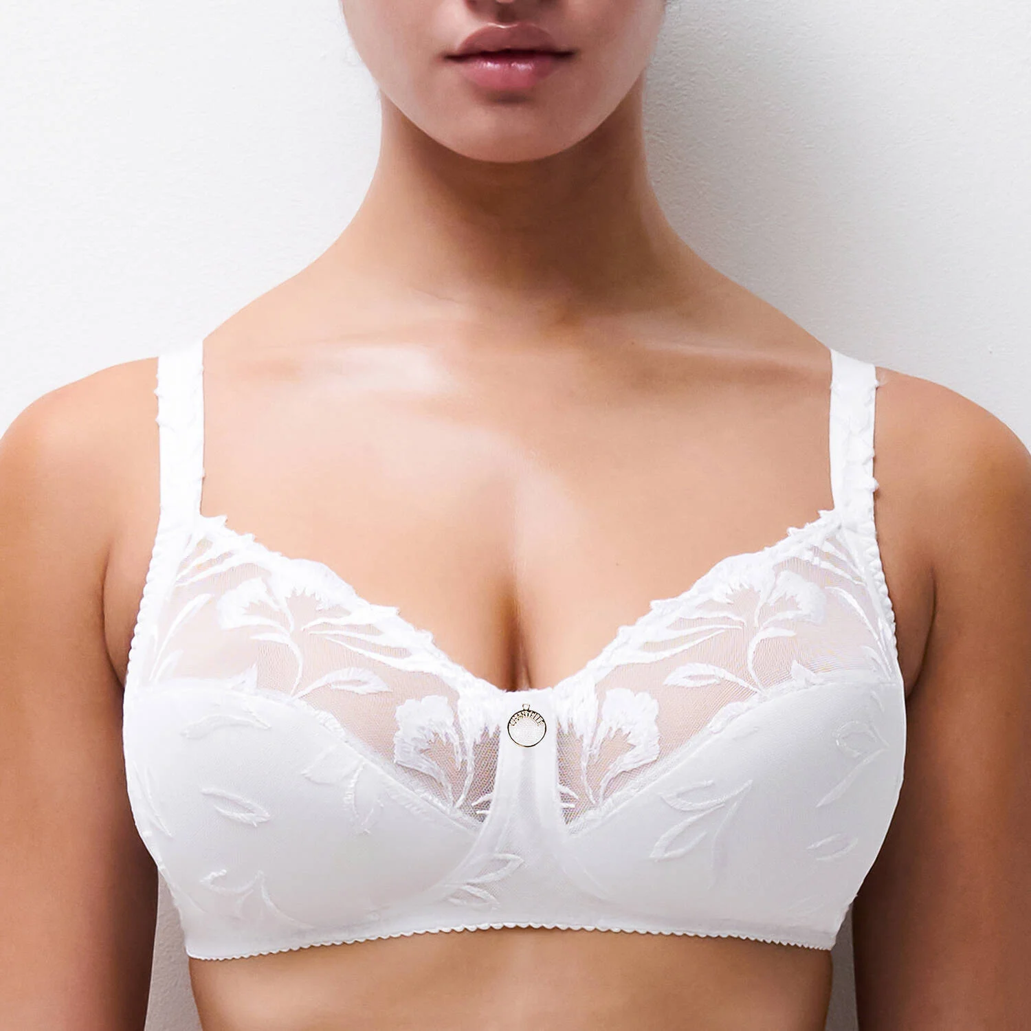 Soutien-gorge sans armatures dentelle blanc