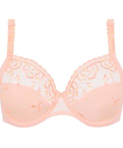 Soutien-gorge dentelle emboitant orange