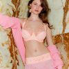 Soutien-gorge dentelle emboitant orange