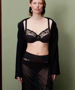 Soutien-gorge dentelle emboitant noir