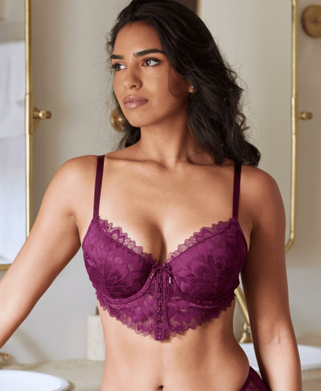 Soutien-gorge coque fine bordeaux