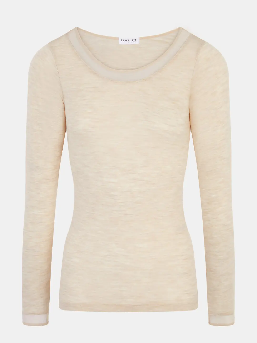 Legging beige chiné laine